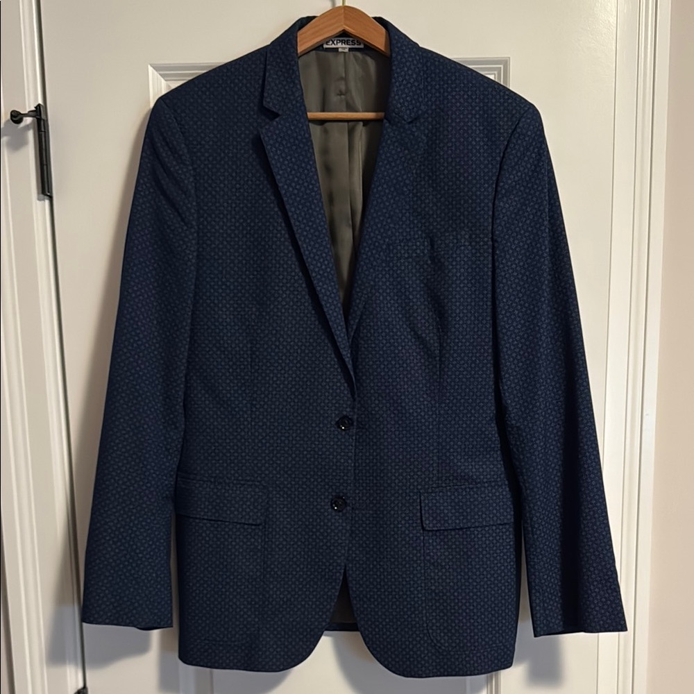Express Blue Sport Coat with Tailored Silhouette